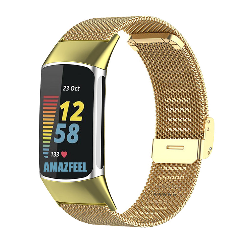 For Fitbit Charge 6 5 Adjustable Milanese Watchband Luxurious Metal Mesh Watch Strap Replacement Wristband For Fitbit Charge 6 5 Adjustable Milanese Watchband Luxurious Metal Mesh Watch Strap Replacement Wristband